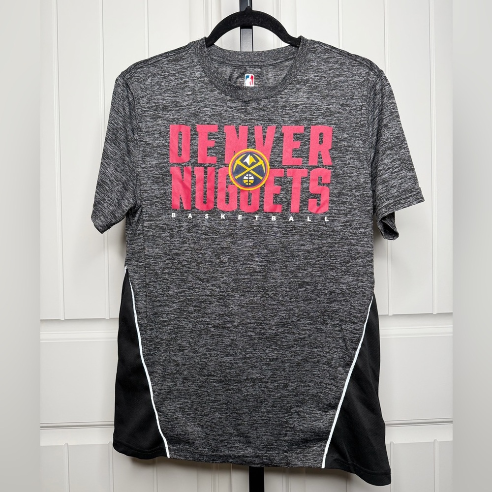 NBA Men’s Denver Nuggets Basketball Heathered Gray T-Shirt